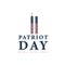 USA 911 Patriot Day. Minimal Design