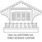 Usa, Allentown, Da , Vinci Science Center travel landmark vector illustration