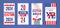 usa america presidential election 2024 vertical banners set vector