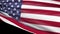 USA American Flag Transition Close up. 3D render of National flag of the United States of America. Suitable for news