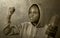 USA anti racist riots - young furious and angry black afro American woman in mask and hoodie shooting brick during street riot