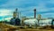 USA, ARIZONA - NOVEMBER 24, 2019: industrial facility with barrels of chemicals, ANHYDROUS AMMONIA, Arizona