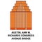 Usa, Austin, Ann W, Richards Congress Avenue Bridge travel landmark vector illustration