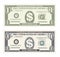 USA banking currency, cash symbol 1 dollar bill.