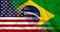 USA and Brazil Country flags