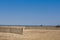 USA California Los Angeles Santa Monica District May 13, 2023 sand barrier fence