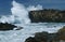 USA California Point Lobos waves splashing on rocks at Pacific coast