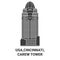 Usa,Cincinnati, Carew Tower travel landmark vector illustration