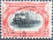 USA - Circa 1901 : a postage stamp printed in the US showing an Empire State Express steam locomotive. Pan-American exposure