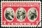 USA - CIRCA 1931: A stamp printed in USA shows Rochambeau, Washington and De Grasse, circa 1931.