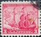 USA - Circa 1934: a postage stamp printed in the US showing a historic Maryland Tercentenary sailing ship