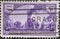 USA - Circa 1944: a postage stamp printed in the US showing a steam locomotive with an audience. Text: Completion of First Transco