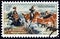 USA - CIRCA 1964: A stamp printed in USA issued for the birth centenary of artist Charles Marion Russell shows Jerked Down