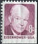 USA - Circa 1970 : a postage stamp printed in the US showing a portrait of general and President Dwight D. Eisenhower