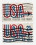 USA-CIRCA 1971: A 20 ve 21 cent United States Airmail postage stamp shows image of Jet and text USA in red white and blue, circa 1