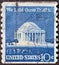 USA - Circa 1973 : a postage stamp printed in the US showing the Jefferson memorial in Washington, DC. Text: We Hold These Truths