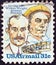 USA - CIRCA 1978: A stamp printed in USA shows Wright brothers and Wright Flyer I plane, circa 1978.