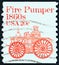 USA - CIRCA 1981: A stamp printed in USA shows Amoskeag fire pumper, 1860s, circa 1981.