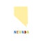 USA collection. Map of Nevada - yellow silhouette