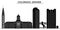 Usa, Colorado, Denver architecture vector city skyline, travel cityscape with landmarks, buildings, isolated sights on
