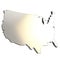 USA country shaped copyspace dimensional plate