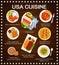 USA cuisine restaurant meals menu vector page
