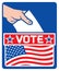 USA elections banner poster vector illustration