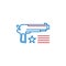 USA, firearm icon. Element of USA culture icon. Thin line icon for website design and development, app development. Premium icon