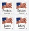 USA First Class Forever Flag Postage Stamp Set