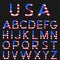 USA flag alphabet