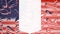 USA flag background illustration with empty space banner to write