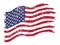 USA flag colorful vintage sticker