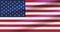 USA flag developing in the wind with white stars, red and blue stripes. Symbol of the United States of America. Flat vector