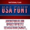 USA flag font