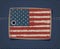 USA flag on label on jeans