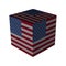 USA flag mosaic cube