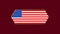 usa flag presentation animation set. Flags of the country participating in the Football 2022 World championship set
