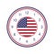 USA Flag Printable Clock Face Template