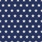 USA flag seamless pattern. White stars on a blue background. Memorial day