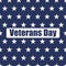 USA flag seamless pattern. White stars on a blue background. Veterans day