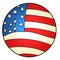 USA flag. Star-striped state symbol of America
