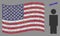 USA Flag Stylization of Person and Distress People Free Seal