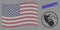USA Flag Stylization of Prenatal and Scratched Maternity Seal