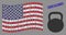 USA Flag Stylized Composition of Weight and Scratched Zero Allergy Seal