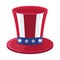 usa flag in tophat