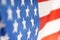 Usa flag waving, american independence day, background of memorial day, Fourth of July, close up patriotic symbol of united states