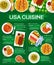 USA food restaurant dishes menu page template