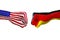 USA and Germany flag. Concept fight, business competition, conflict or sporting events