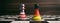 USA and Germany flags on chess pawns on a chessboard. 3d illustration