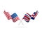 USA and Great Britain flags. Vector illustration.